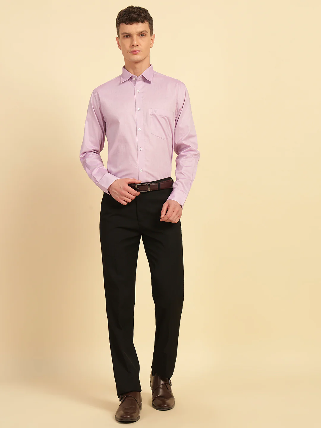 Formal Shirt for Men | Breathable & Soft with Color Fastness Regular Fit Cotton Fabric Solid Pattern - Image 6