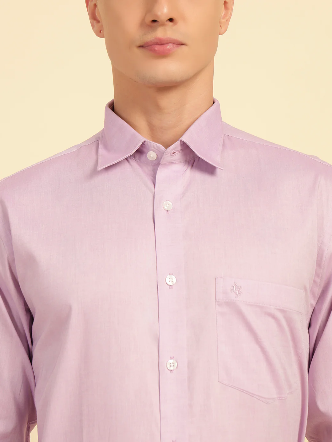 Formal Shirt for Men | Breathable & Soft with Color Fastness Regular Fit Cotton Fabric Solid Pattern - Image 7