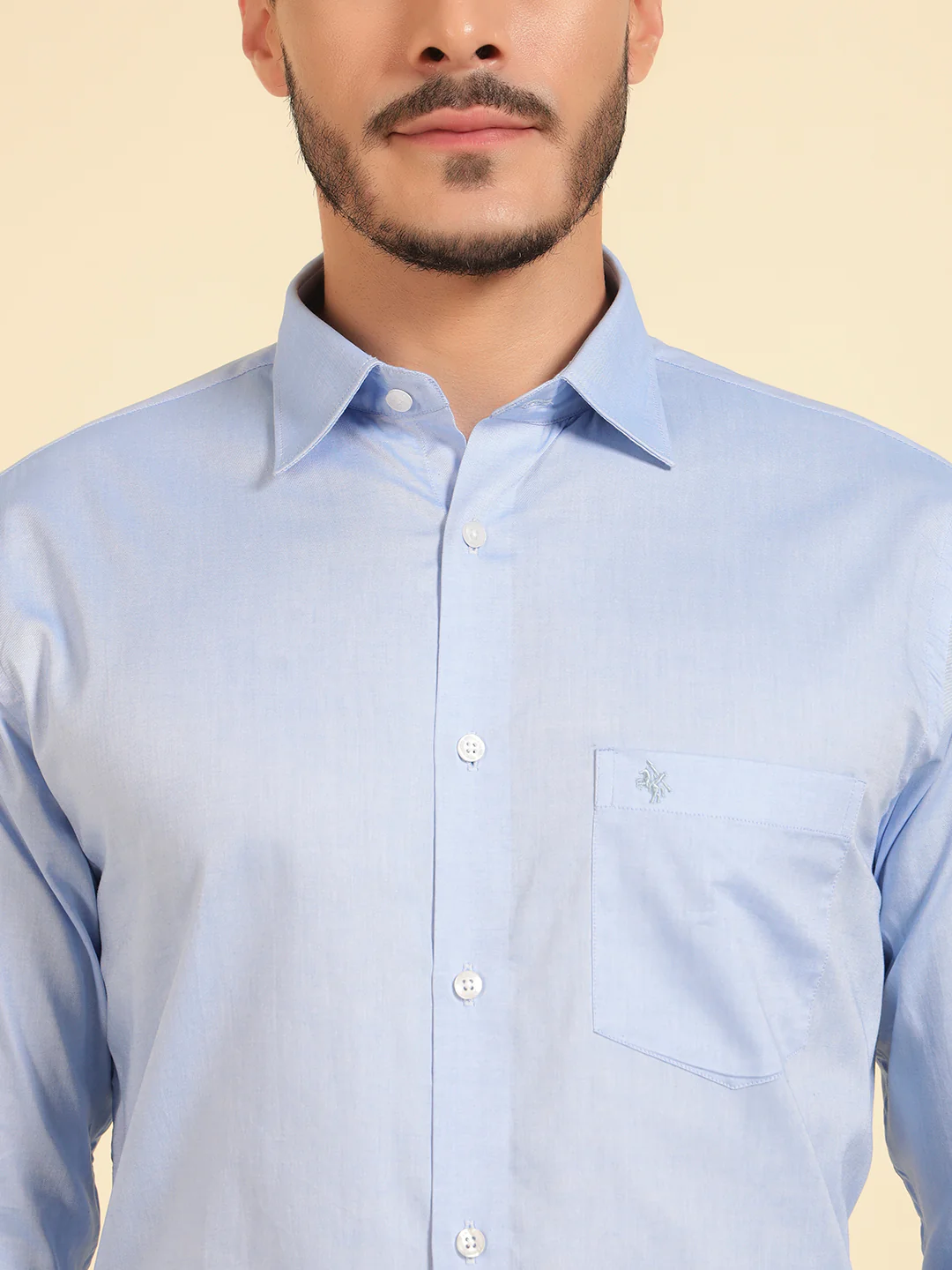 Formal Shirt for Men | Breathable & Soft with Color Fastness Regular Fit Cotton Fabric Solid Pattern - Image 7