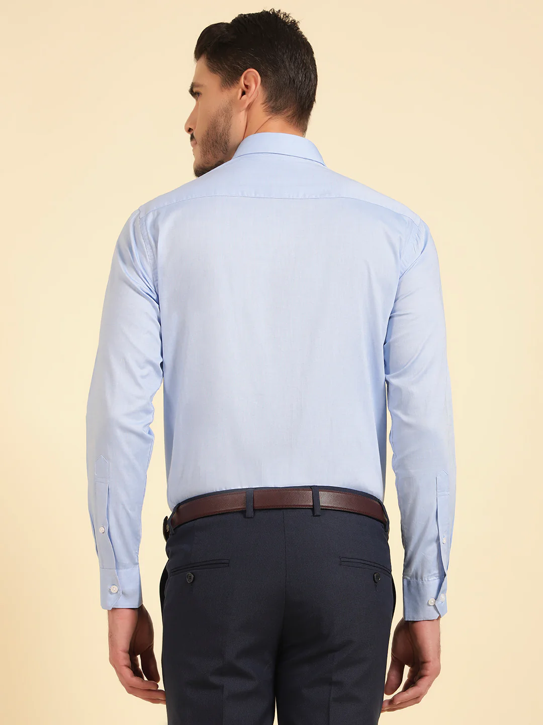 Formal Shirt for Men | Breathable & Soft with Color Fastness Regular Fit Cotton Fabric Solid Pattern - Image 9