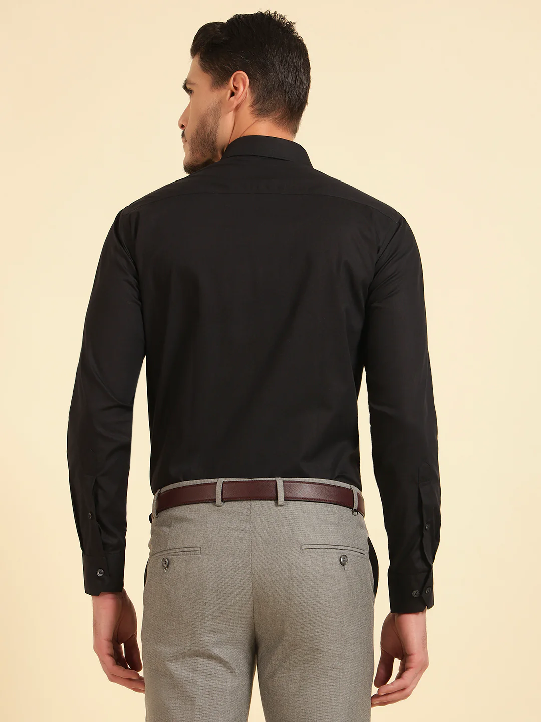 Formal Shirt for Men | Breathable & Soft with Color Fastness Regular Fit Cotton Fabric Solid Pattern - Image 7