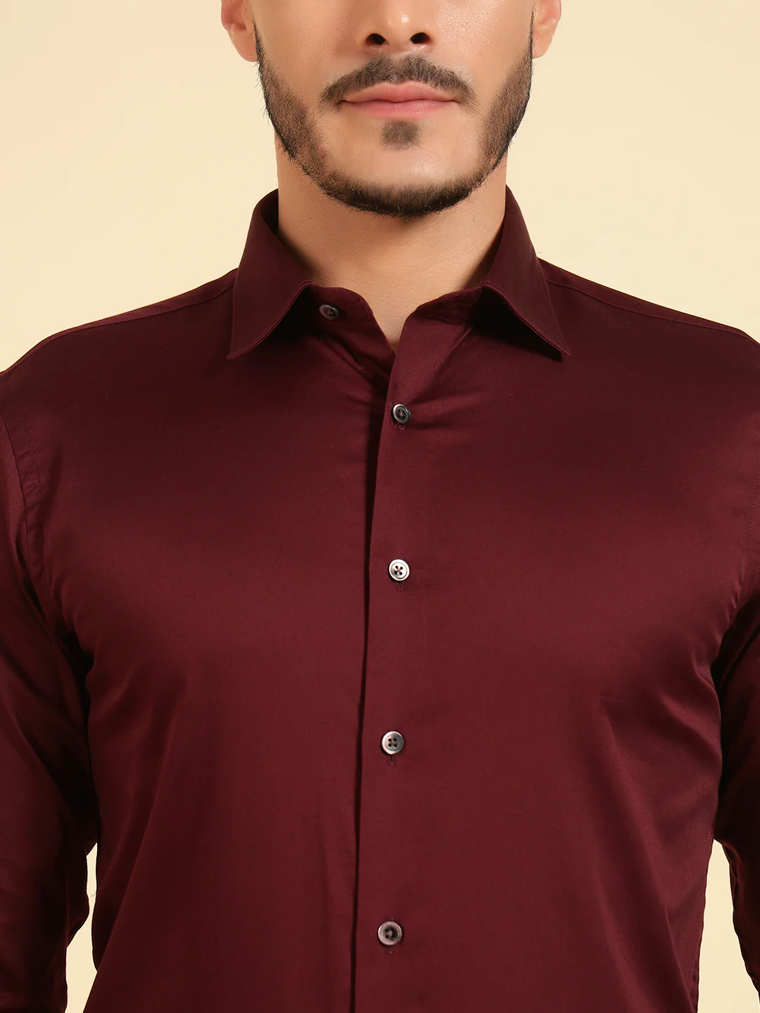 Formal Shirt for Men l Breathable & Soft with Color Fastness Regular Fit Spread Collar Neck Cotton Fabric Solid Pattern - Image 7