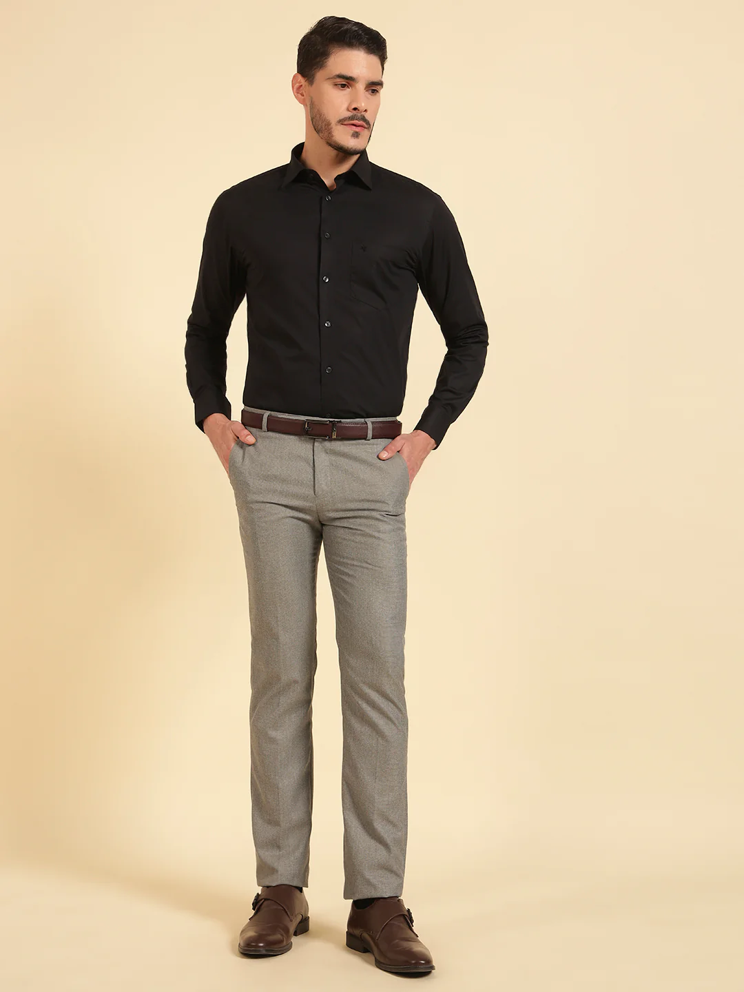 Formal Shirt for Men | Breathable & Soft with Color Fastness Regular Fit Cotton Fabric Solid Pattern - Image 8
