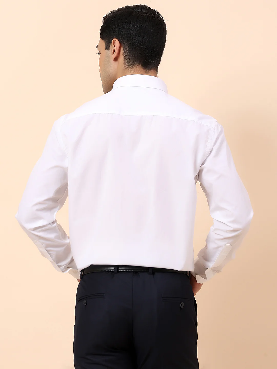 Formal Shirt for Men | Breathable & Soft with Color Fastness Regular Fit Spread Collar Cotton Blend Fabric Solid Pattern - Image 6