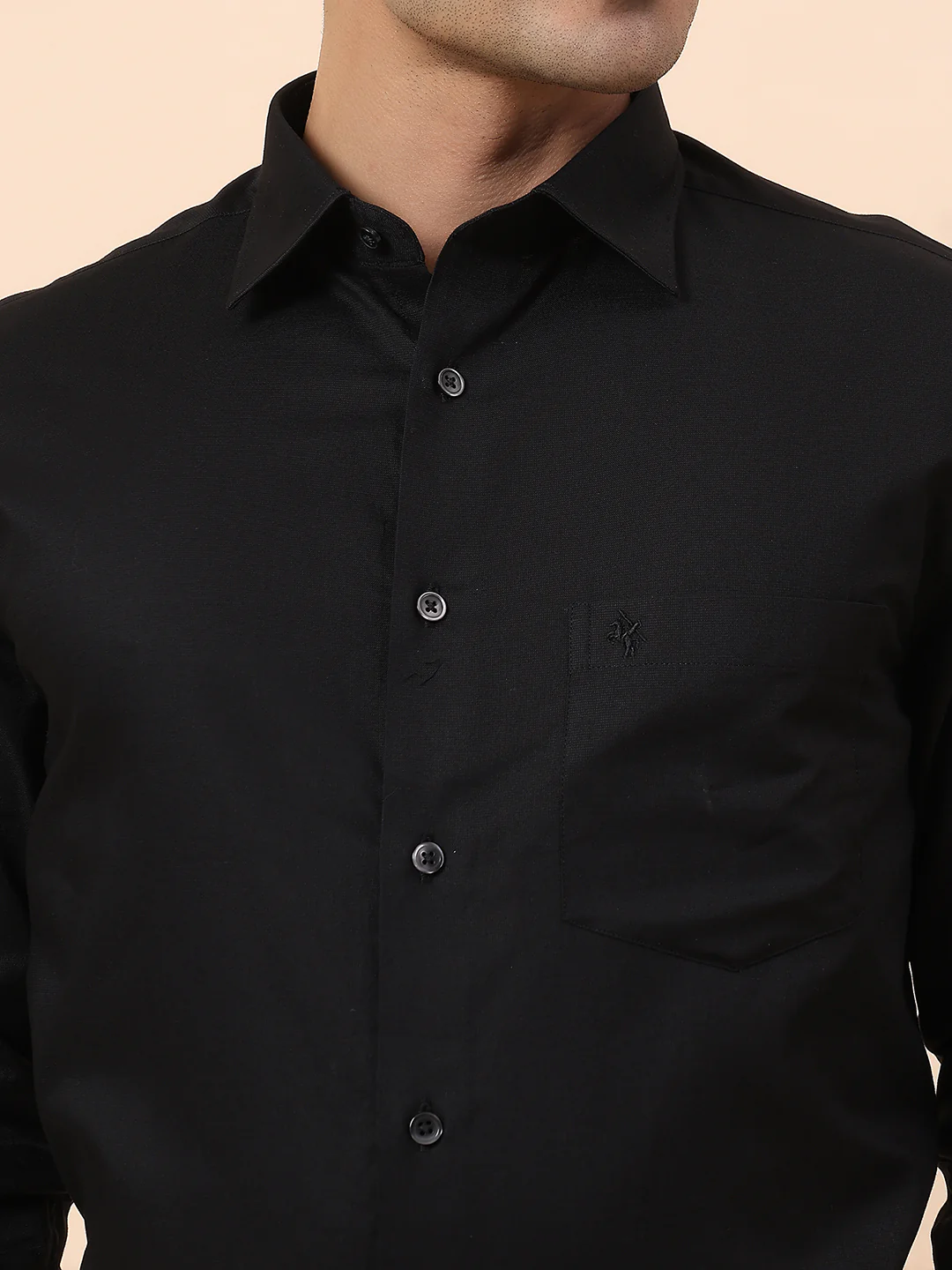 Formal Shirt for Men | Breathable & Soft with Color Fastness Regular Fit Spread Collar Cotton Fabric Solid Pattern - Image 7