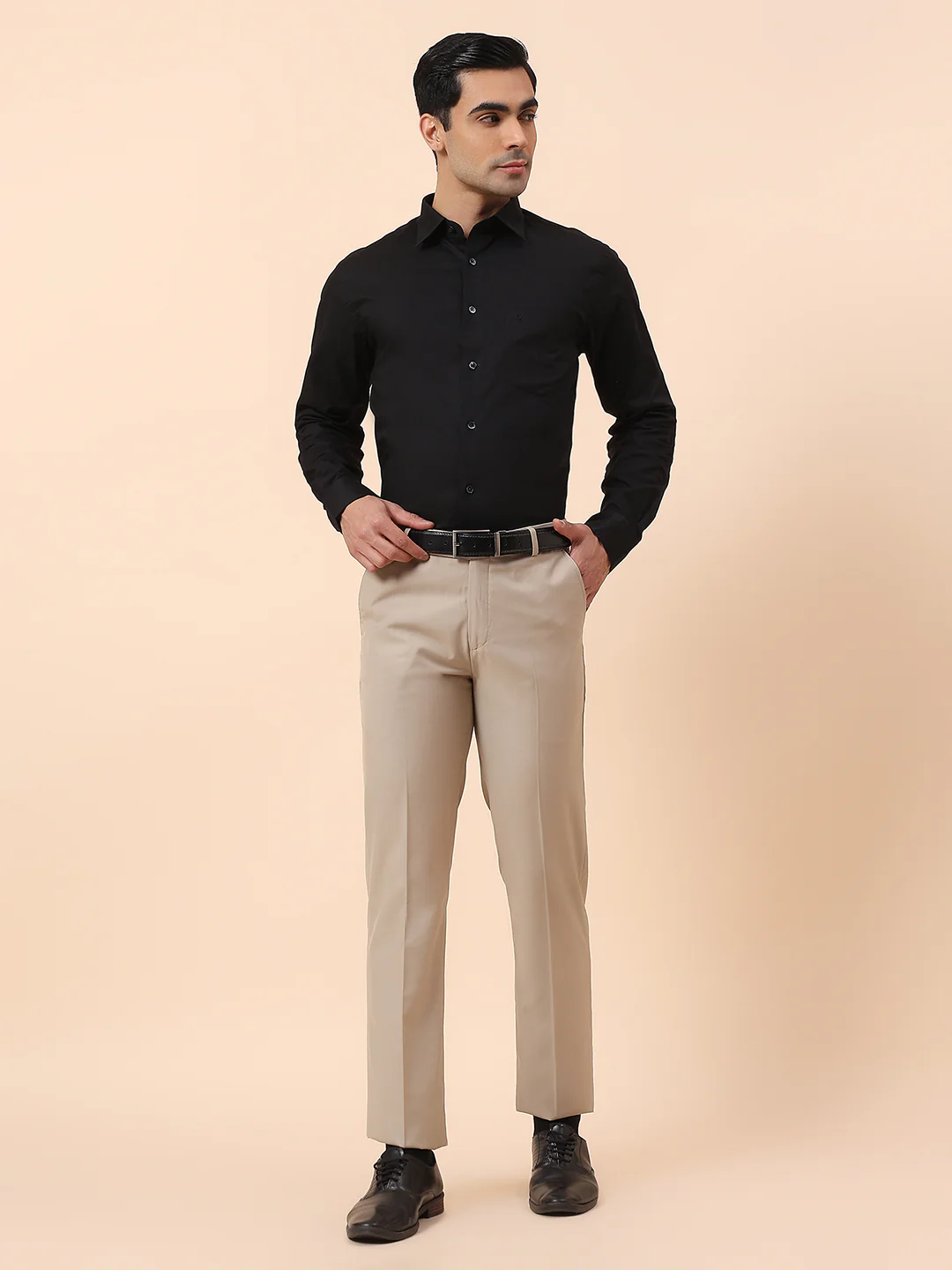 Formal Shirt for Men | Breathable & Soft with Color Fastness Regular Fit Spread Collar Cotton Fabric Solid Pattern - Image 8