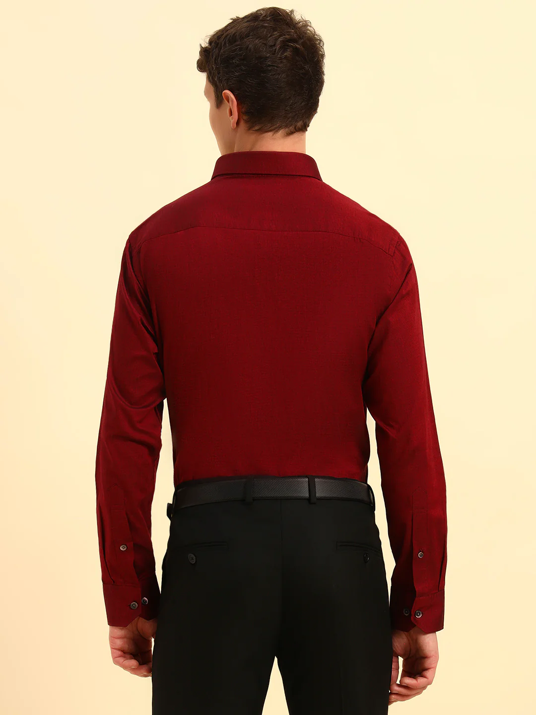 Formal Shirt for Men | Breathable & Soft with Color Fastness Regular Fit Spread Collar Neck Cotton Blend Fabric Solid Pattern - Image 9