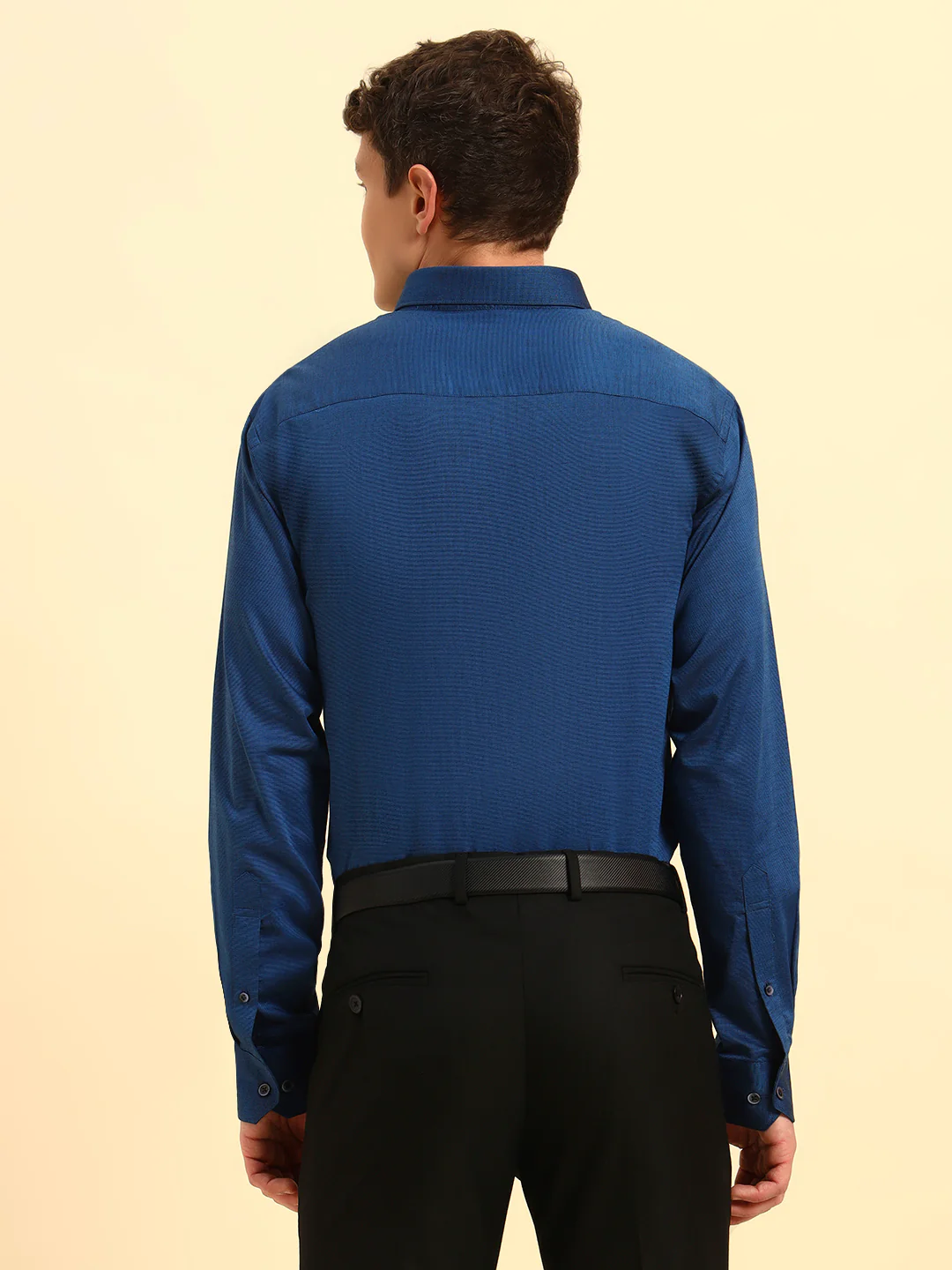 Formal Shirt for Men | Breathable & Soft with Color Fastness Regular Fit Spread Collar Neck Cotton Blend Fabric Solid Pattern - Image 9