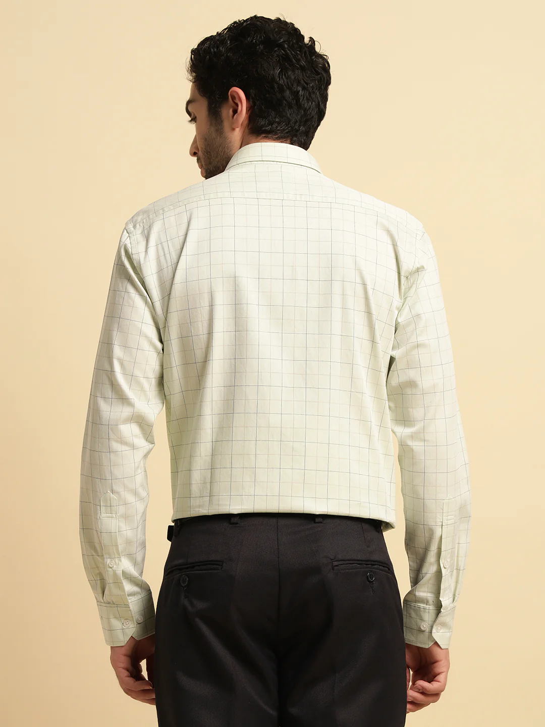 Formal Shirt for Men | Breathable & Soft with Color Fastness Regular Fit Spread Collar Neck Cotton Fabric Checkered Pattern - Image 7