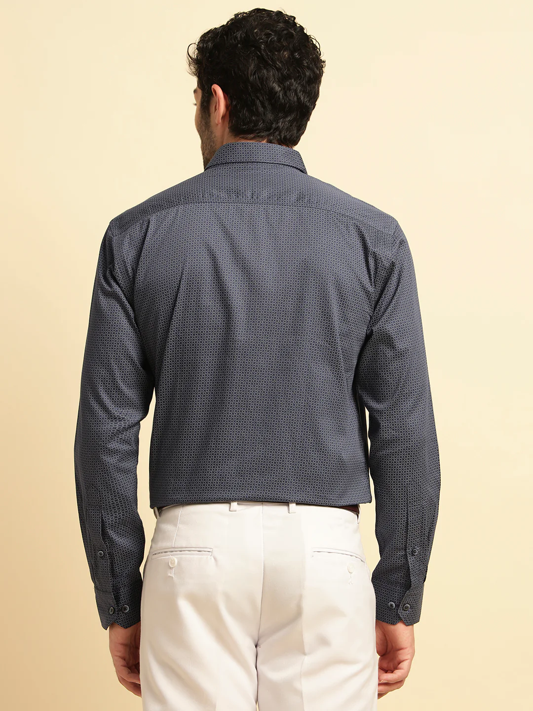 Formal Shirt for Men | Breathable & Soft with Color Fastness Regular Fit Spread Collar Neck Cotton Fabric Printed Pattern - Image 7