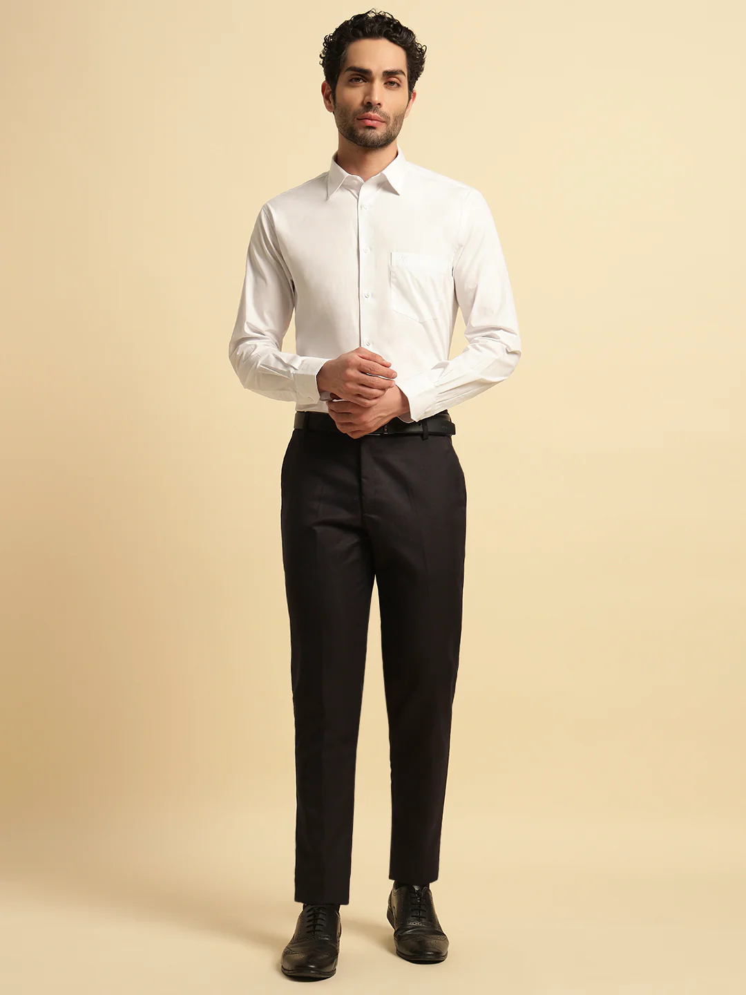 Formal Shirt for Men | Breathable & Soft with Color Fastness Regular Fit Spread Collar Neck Cotton Fabric Solid Pattern - Image 8