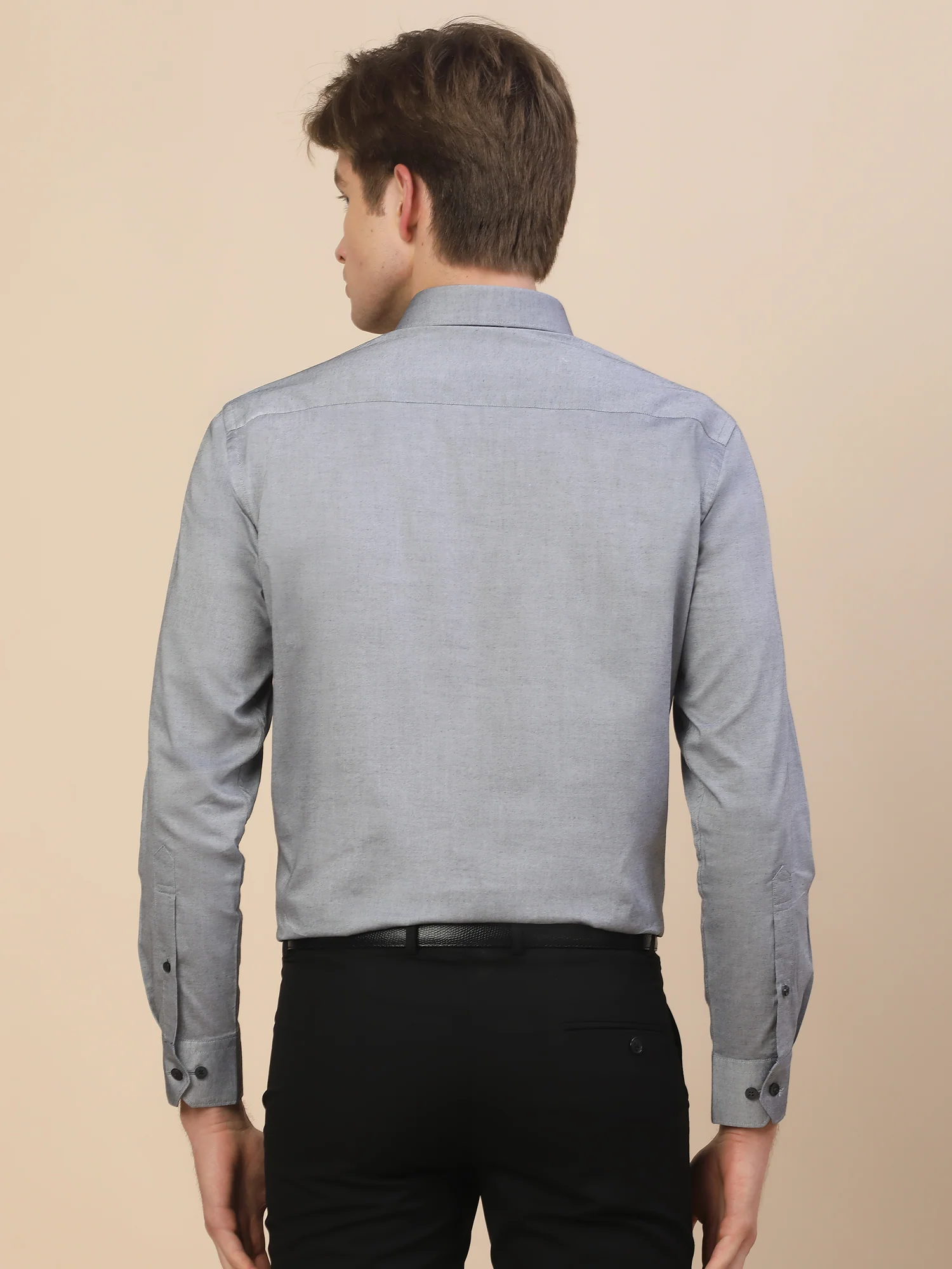 Formal Shirt for Men | Breathable & Soft with Color Fastness Regular Fit Spread Collar Neck Cotton Fabric Solid Pattern - Image 8