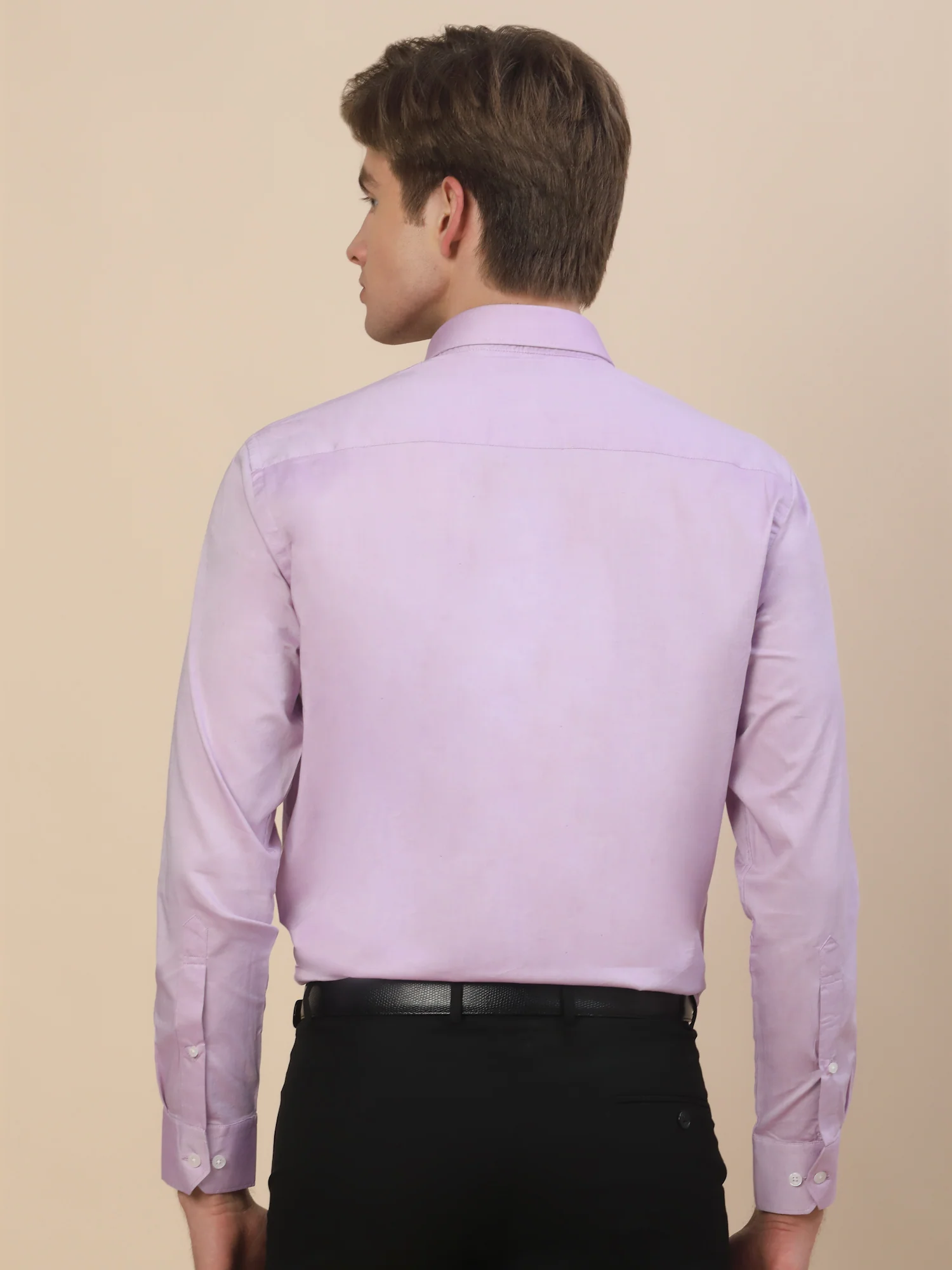 Formal Shirt for Men | Breathable & Soft with Color Fastness Regular Fit Spread Collar Neck Cotton Fabric Solid Pattern - Image 8