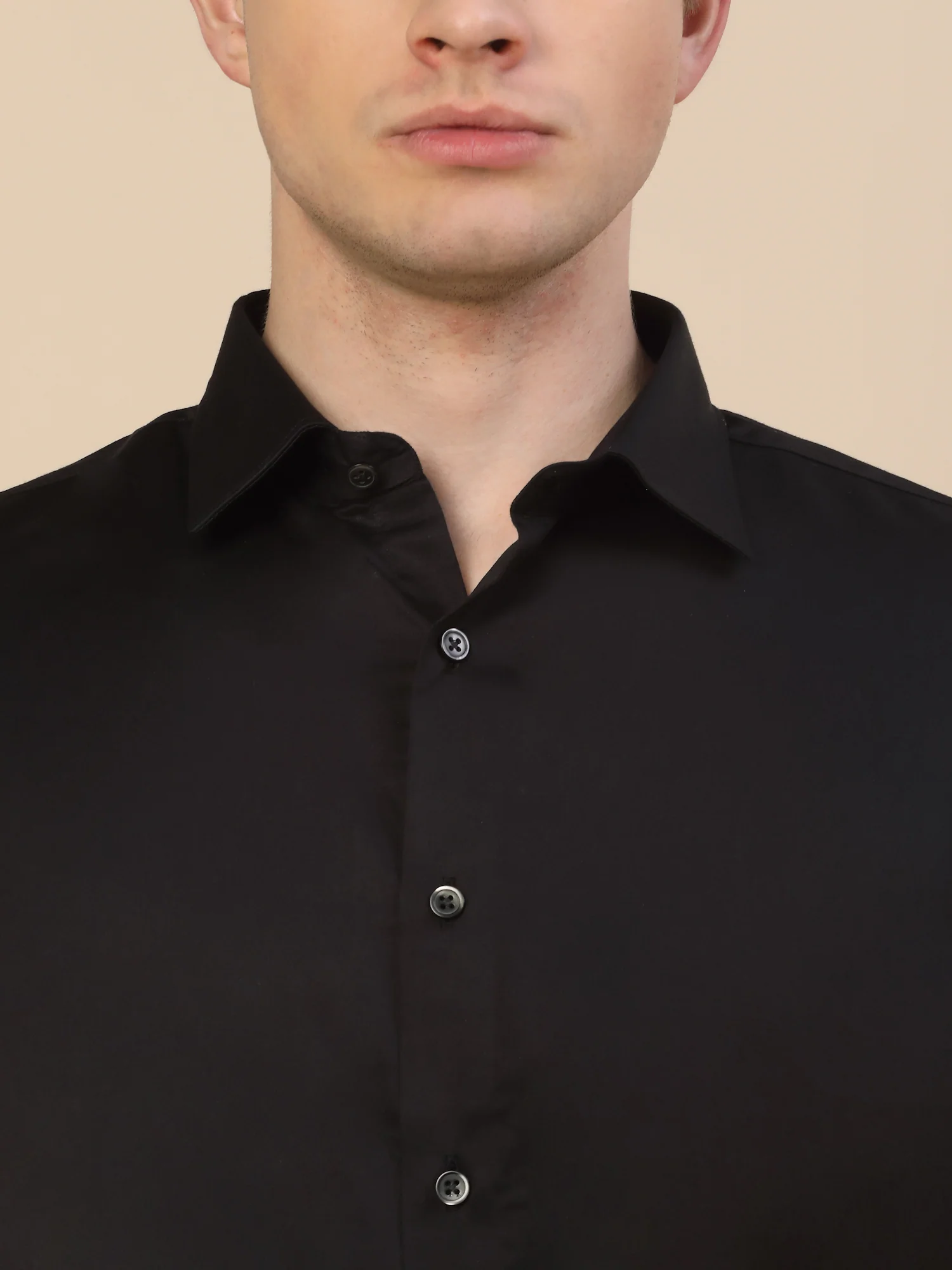 Formal Shirt for Men | Breathable & Soft with Color Fastness Regular Fit Spread Collar Neck Cotton Fabric Solid Pattern - Image 6