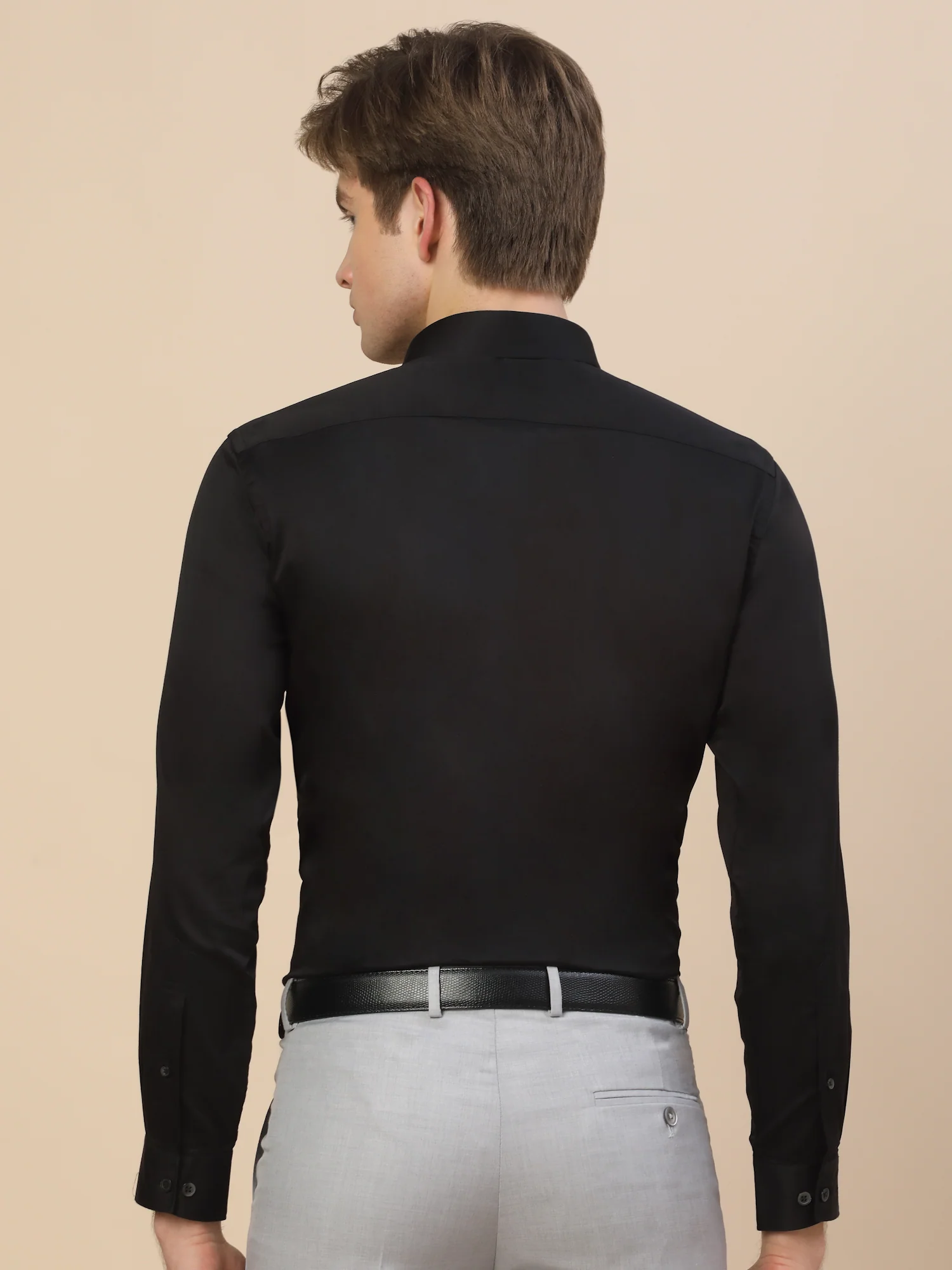 Formal Shirt for Men | Breathable & Soft with Color Fastness Regular Fit Spread Collar Neck Cotton Fabric Solid Pattern - Image 8