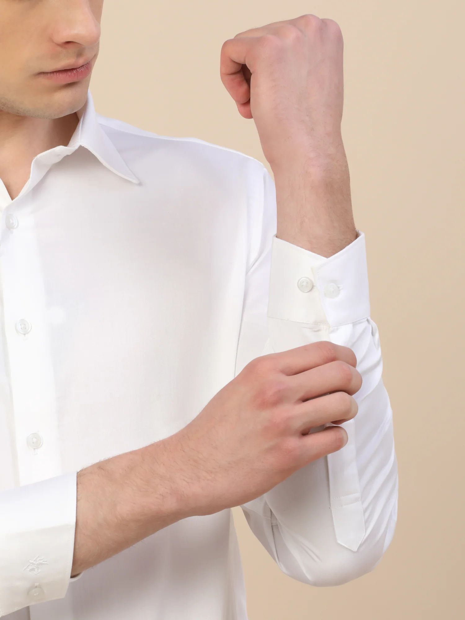 Formal Shirt for Men | Breathable & Soft with Color Fastness Regular Fit Spread Collar Neck Cotton Fabric Solid Pattern - Image 7