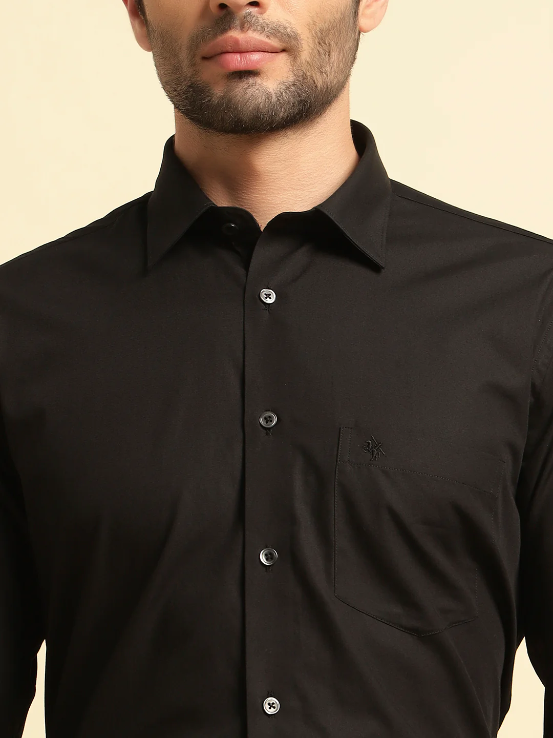 Formal Shirt for Men | Breathable & Soft with Color Fastness Regular Fit Spread Collar Neck Cotton Fabric Solid Pattern - Image 7