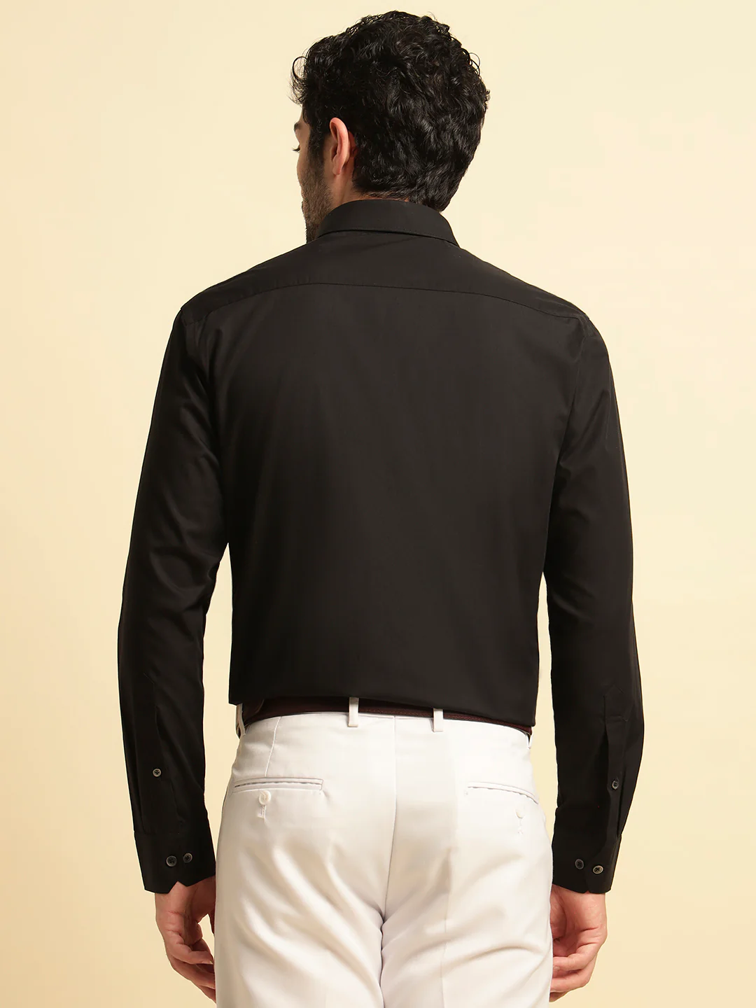 Formal Shirt for Men | Breathable & Soft with Color Fastness Regular Fit Spread Collar Neck Cotton Fabric Solid Pattern - Image 8