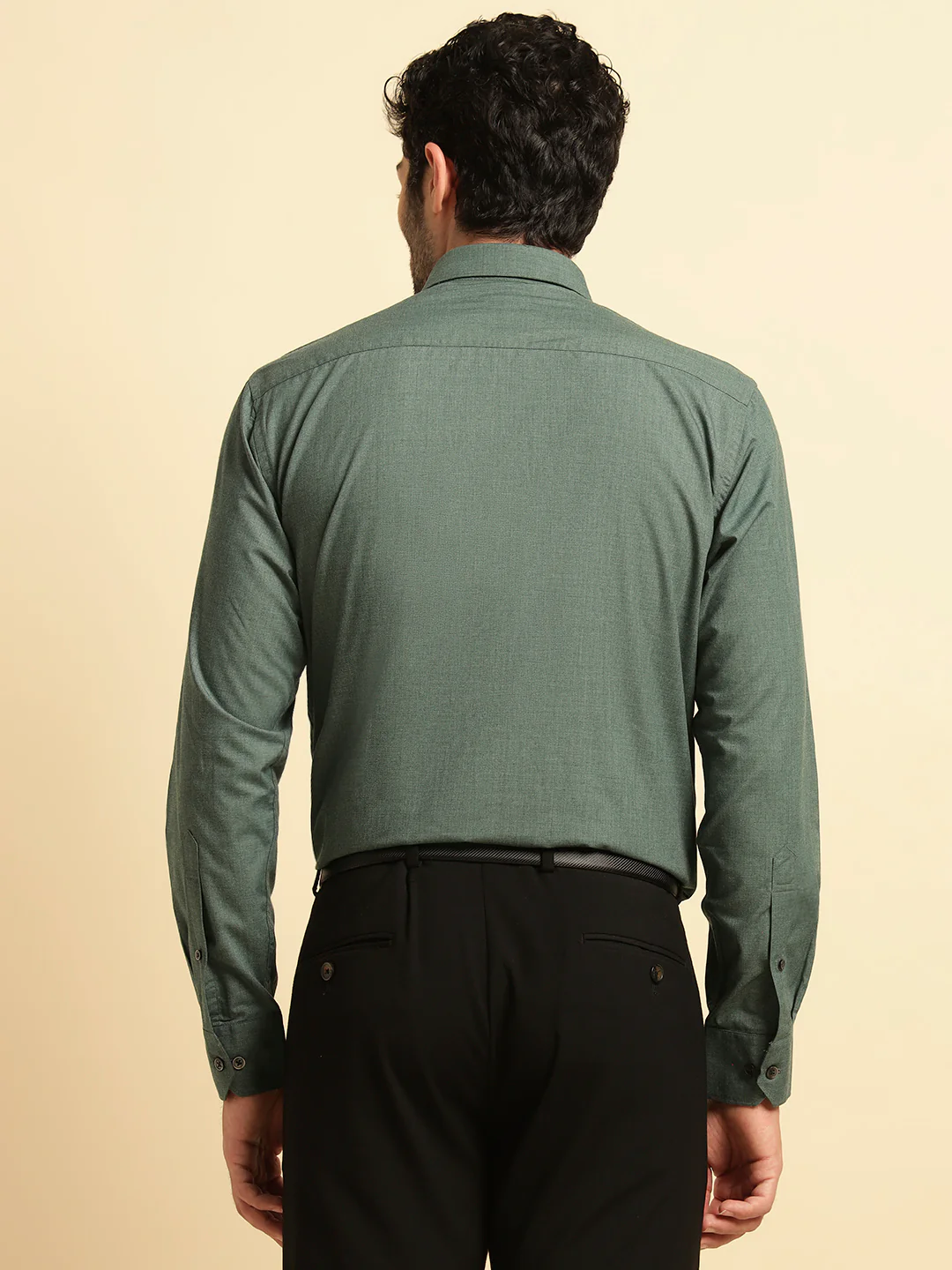 Formal Shirt for Men | Breathable & Soft with Color Fastness Regular Fit Spread Collar Neck Poly Cotton Fabric Solid Pattern - Image 7