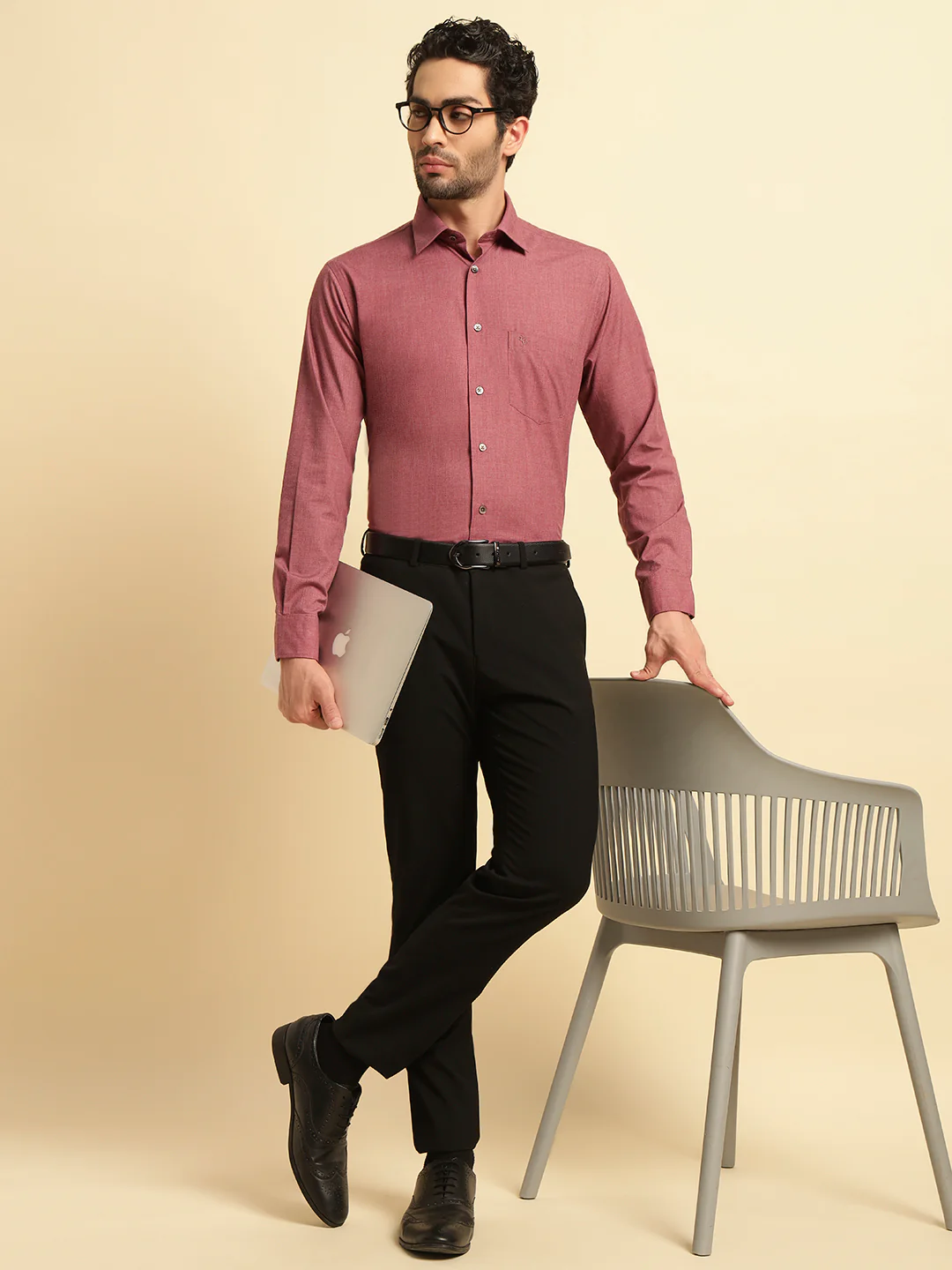 Formal Shirt for Men | Breathable & Soft with Color Fastness Regular Fit Spread Collar Neck Poly Cotton Fabric Solid Pattern - Image 8