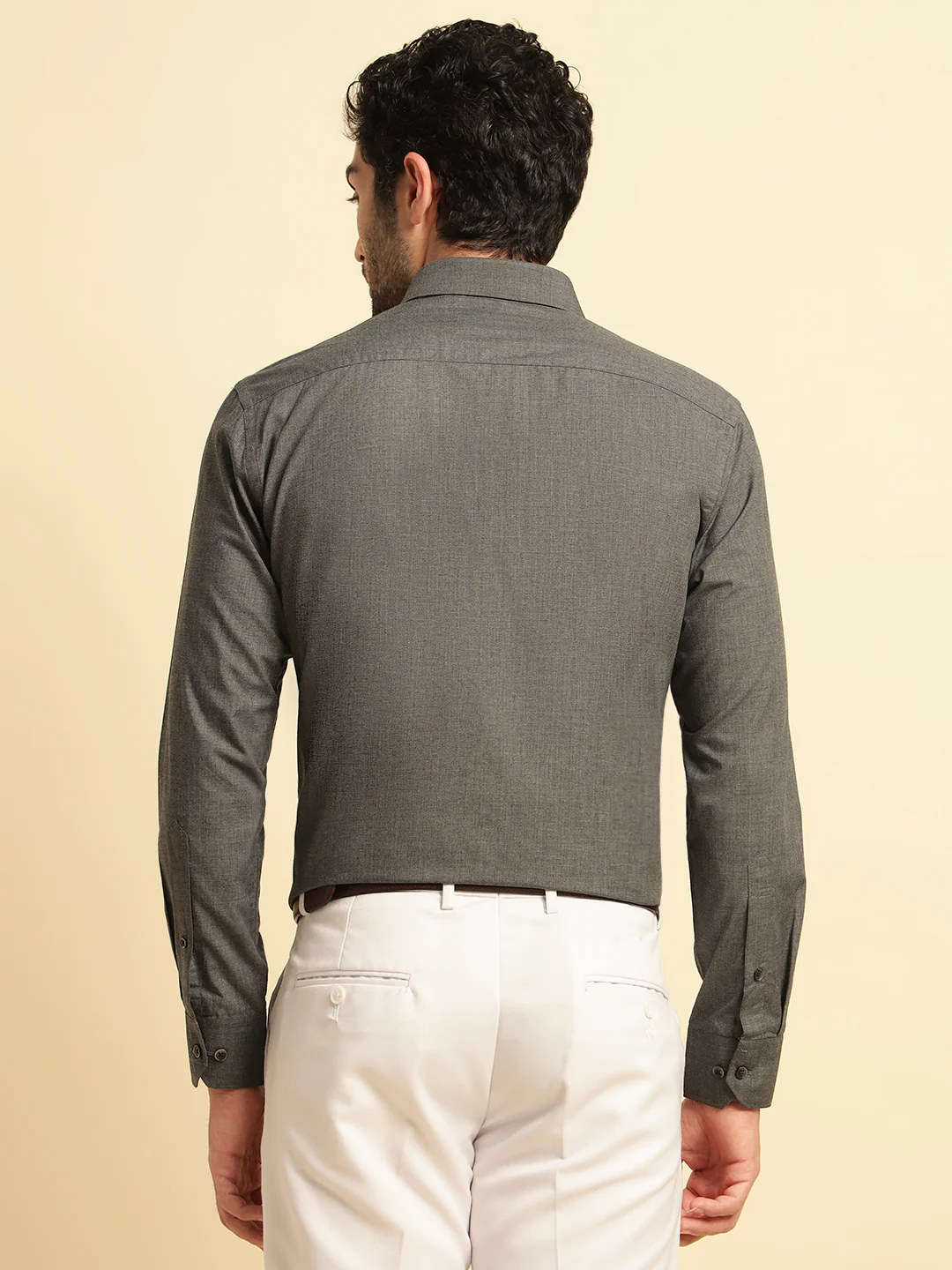 Formal Shirt for Men | Breathable & Soft with Color Fastness Regular Fit Spread Collar Neck Poly Cotton Fabric Solid Pattern - Image 7
