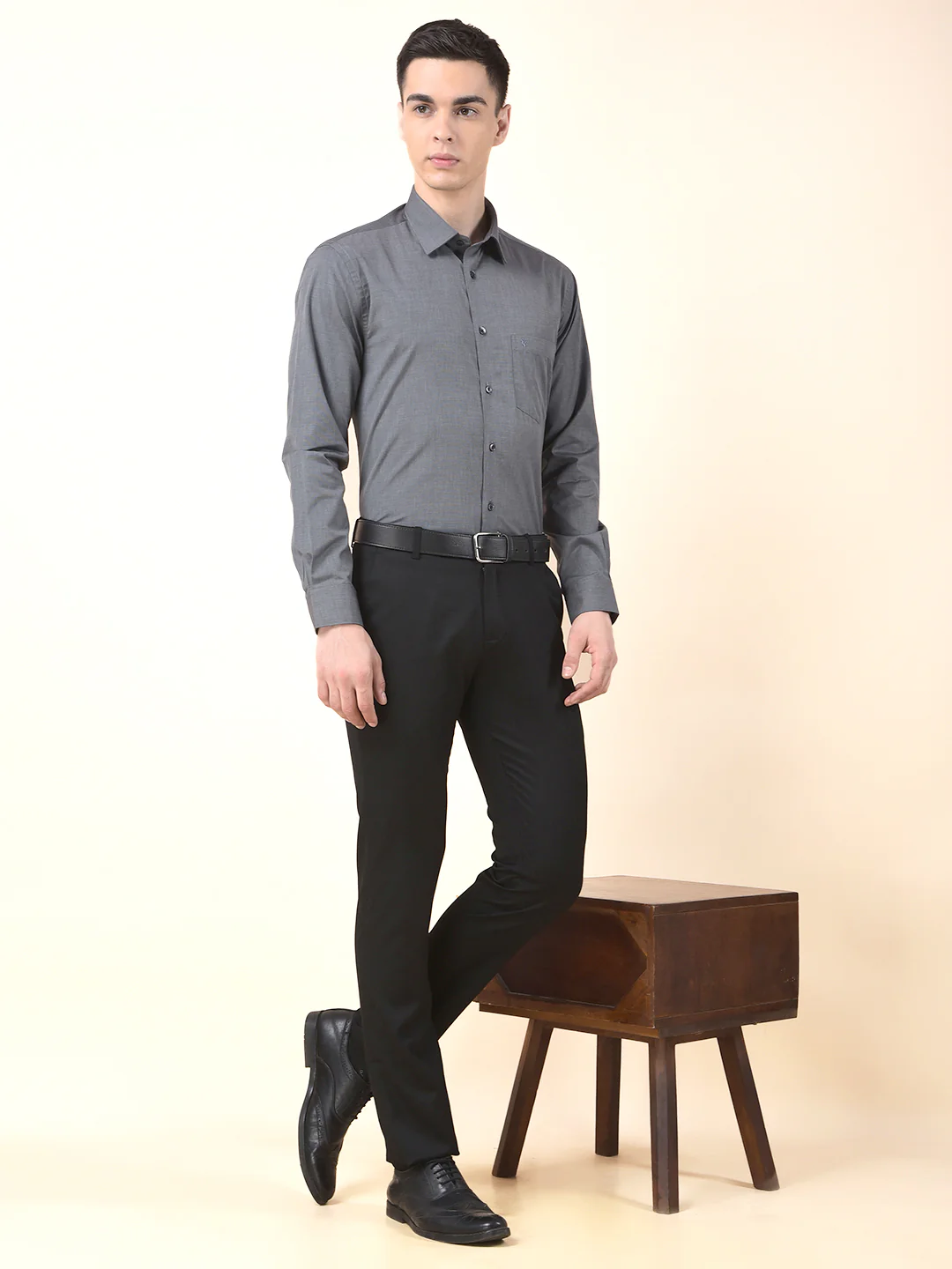Formal Shirt for Men | Breathable & Soft with Color Fastness Regular Poly Cotton Fabric Solid Pattern - Image 10