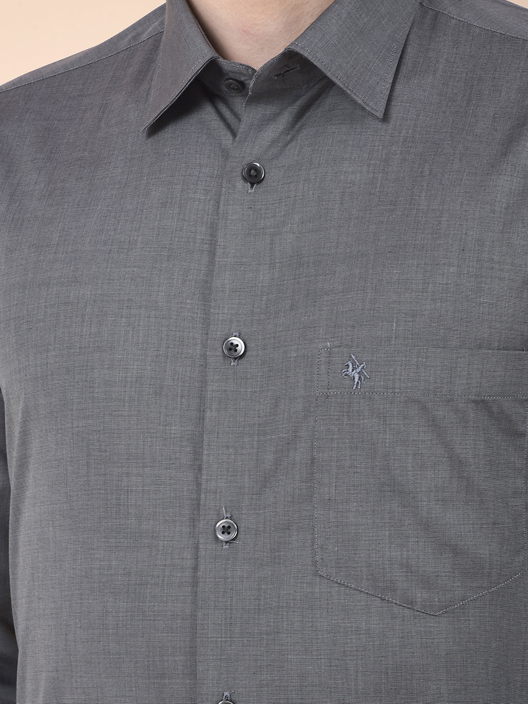 Formal Shirt for Men | Breathable & Soft with Color Fastness Regular Poly Cotton Fabric Solid Pattern - Image 7