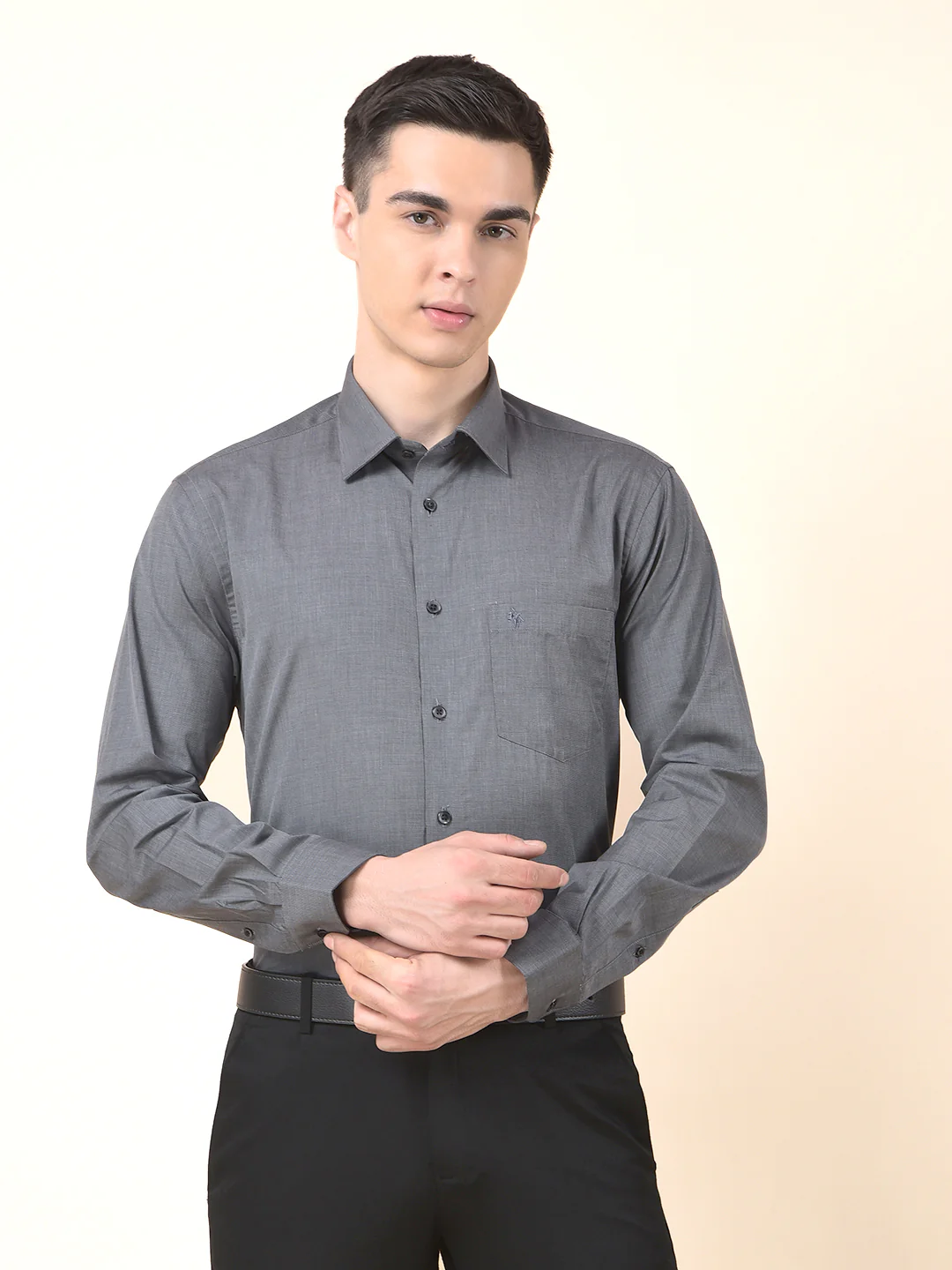 Formal Shirt for Men | Breathable & Soft with Color Fastness Regular Poly Cotton Fabric Solid Pattern - Image 8