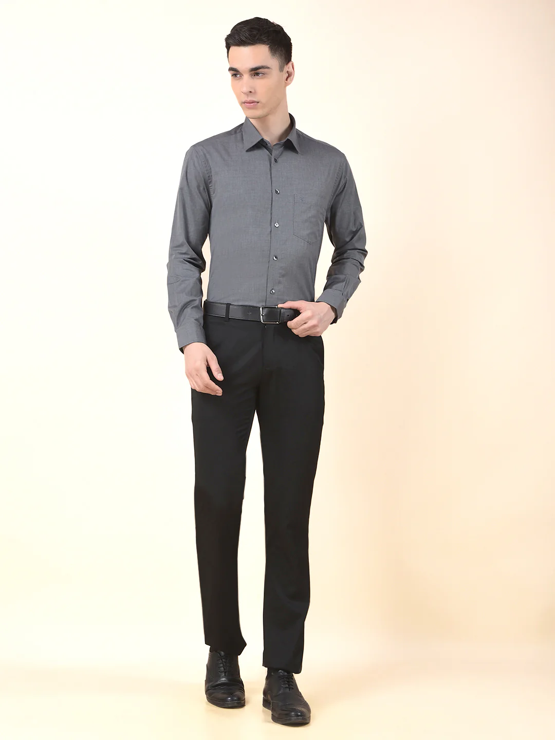Formal Shirt for Men | Breathable & Soft with Color Fastness Regular Poly Cotton Fabric Solid Pattern - Image 9