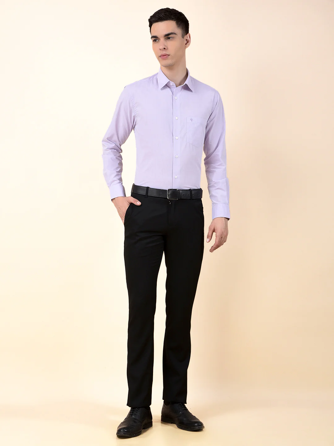 Formal Shirt for Men | Breathable & Soft with Color Fastness Regular Poly Cotton Fabric Solid Pattern - Image 9
