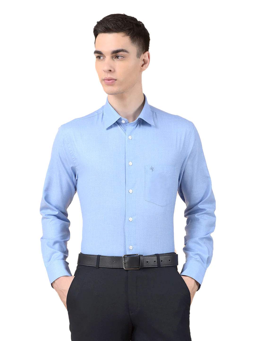 Formal Shirt for Men | Breathable & Soft with Color Fastness Regular Poly Cotton Fabric Solid Pattern - Image 2