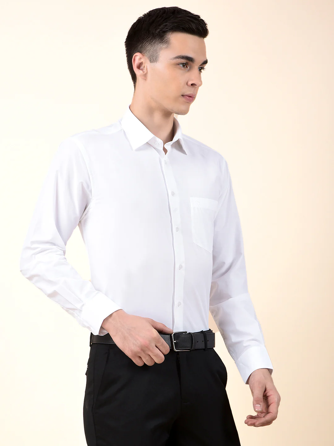 Formal Shirt for Men | Breathable & Soft with Color Fastness Regular Poly Cotton Fabric Solid Pattern - Image 5