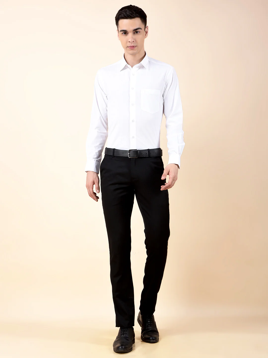 Formal Shirt for Men | Breathable & Soft with Color Fastness Regular Poly Cotton Fabric Solid Pattern - Image 9
