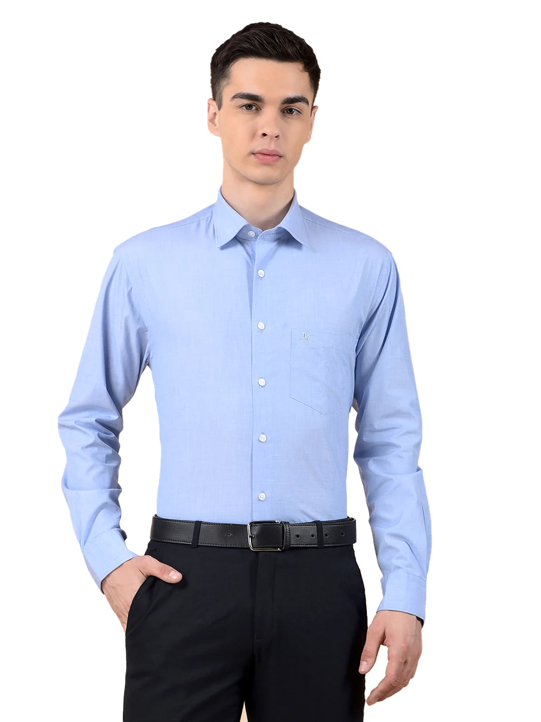 Formal Shirt for Men | Breathable & Soft with Color Fastness Regular Poly Cotton Fabric Solid Pattern - Image 2