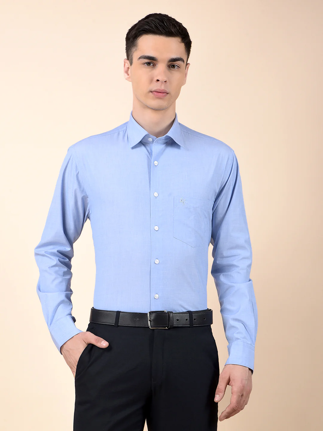 Formal Shirt for Men | Breathable & Soft with Color Fastness Regular Poly Cotton Fabric Solid Pattern - Image 8