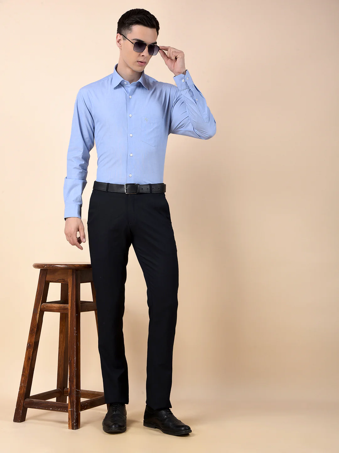 Formal Shirt for Men | Breathable & Soft with Color Fastness Regular Poly Cotton Fabric Solid Pattern - Image 9