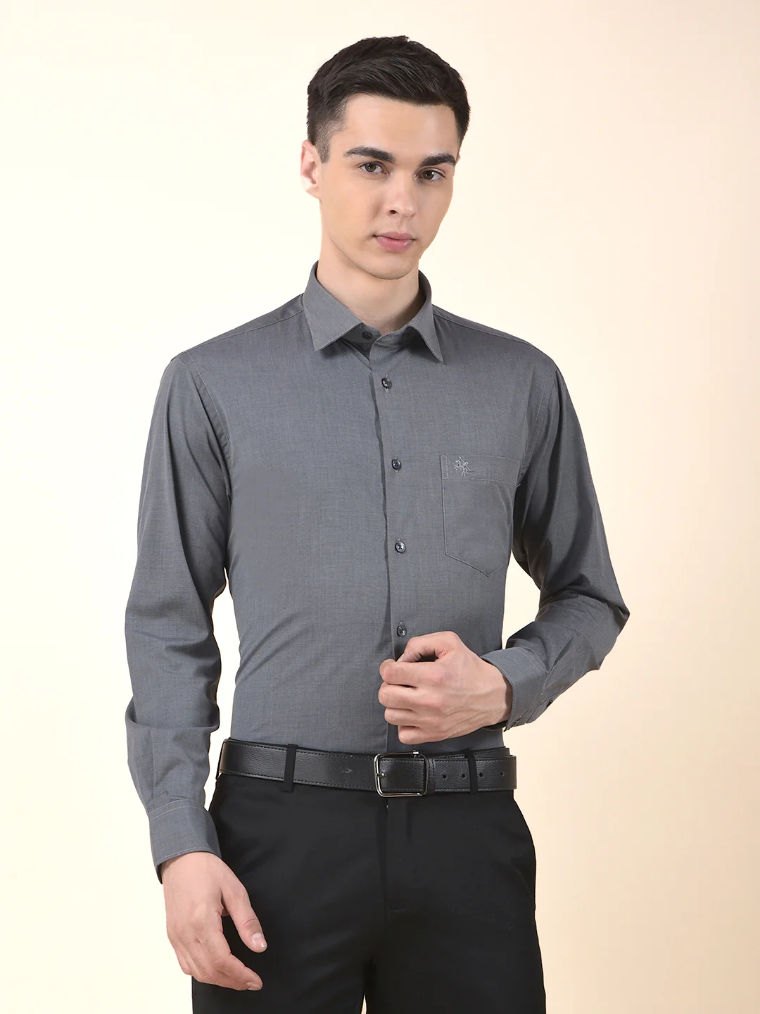 Formal Shirt for Men | Breathable & Soft with Color Fastness Regular Poly Cotton Fabric Solid Pattern - Image 3