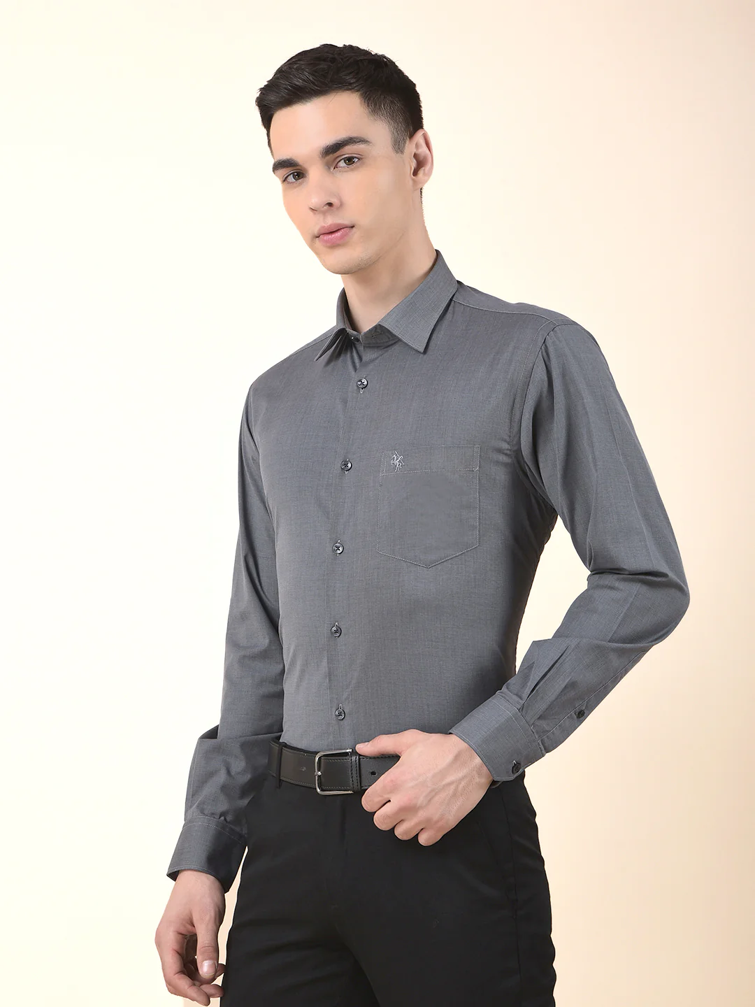 Formal Shirt for Men | Breathable & Soft with Color Fastness Regular Poly Cotton Fabric Solid Pattern - Image 5