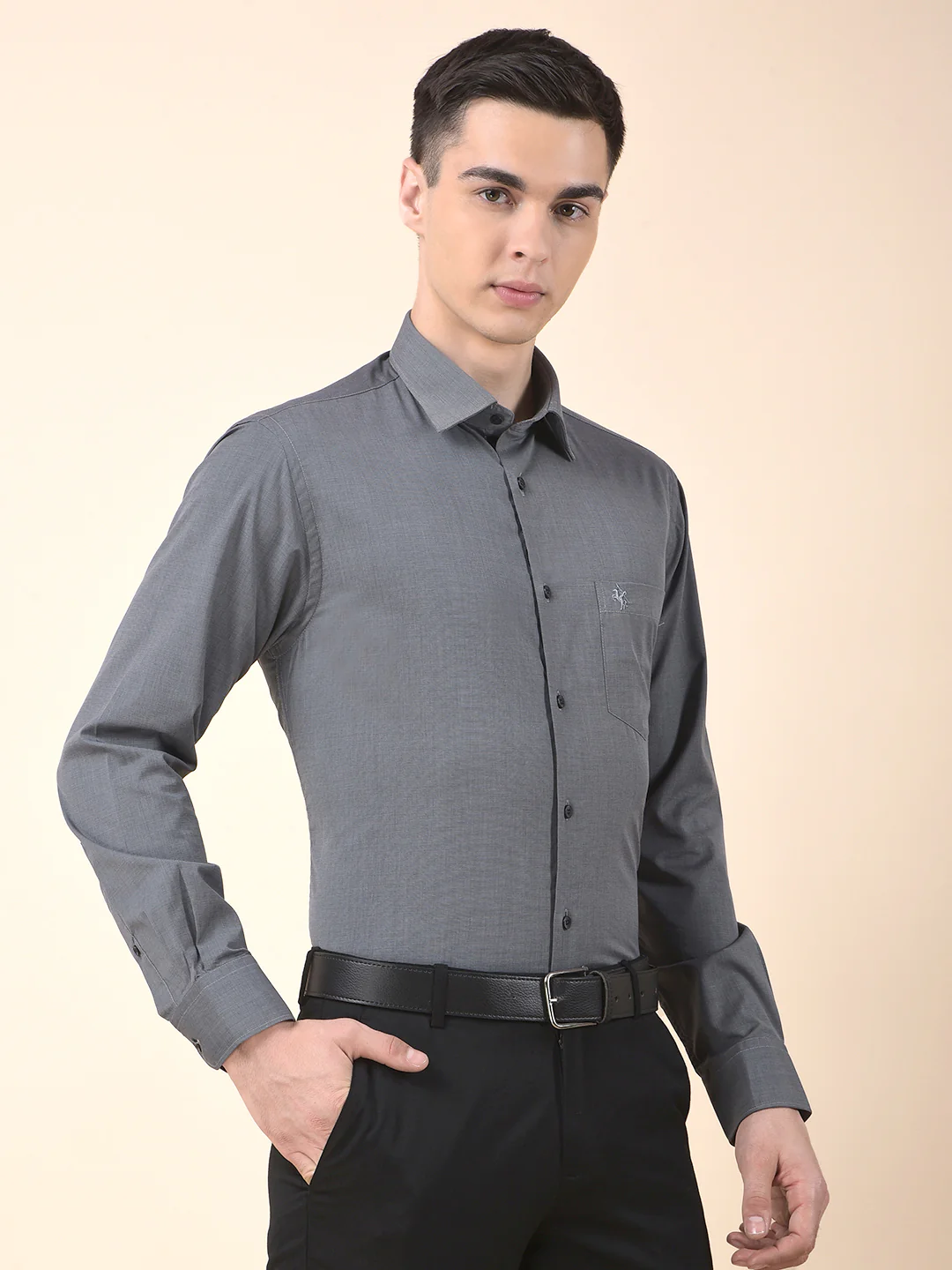 Formal Shirt for Men | Breathable & Soft with Color Fastness Regular Poly Cotton Fabric Solid Pattern - Image 6