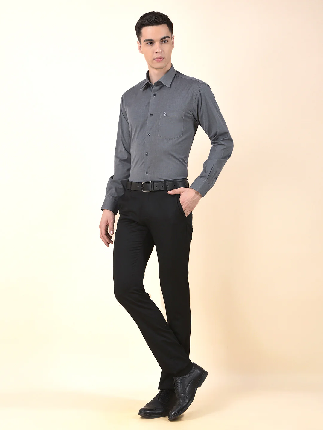 Formal Shirt for Men | Breathable & Soft with Color Fastness Regular Poly Cotton Fabric Solid Pattern - Image 9
