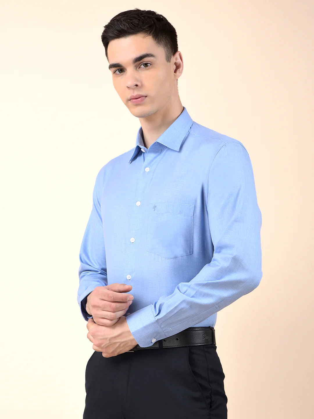 Formal Shirt for Men | Breathable & Soft with Color Fastness Regular Poly Cotton Fabric Solid Pattern - Image 5