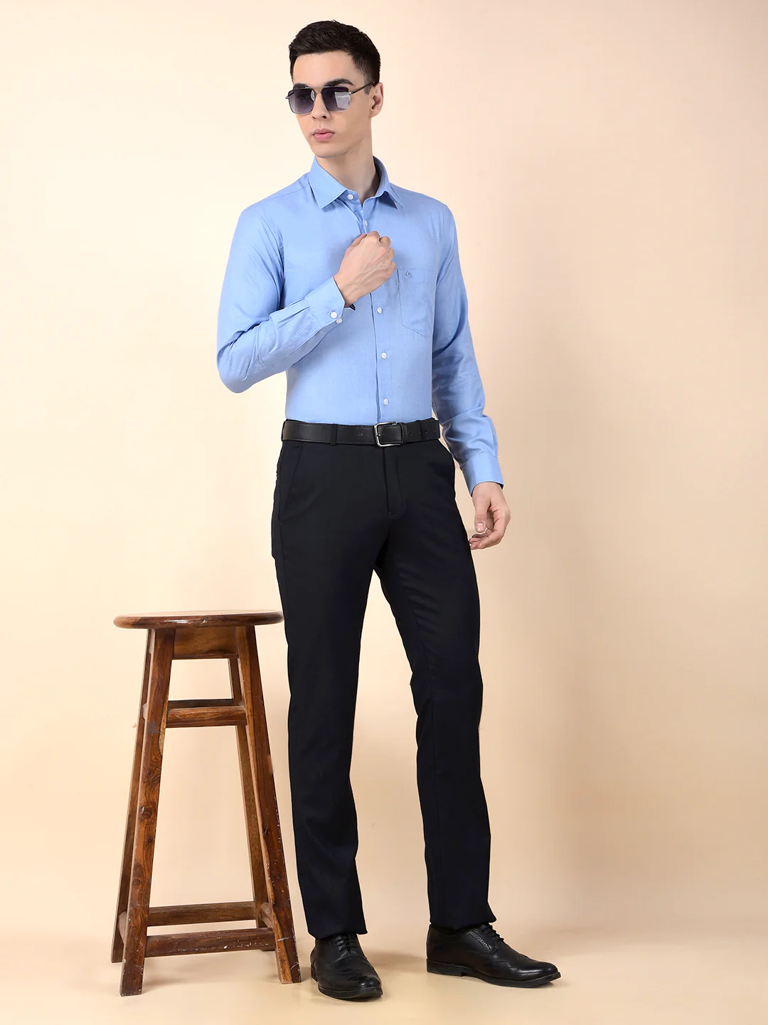 Formal Shirt for Men | Breathable & Soft with Color Fastness Regular Poly Cotton Fabric Solid Pattern - Image 9
