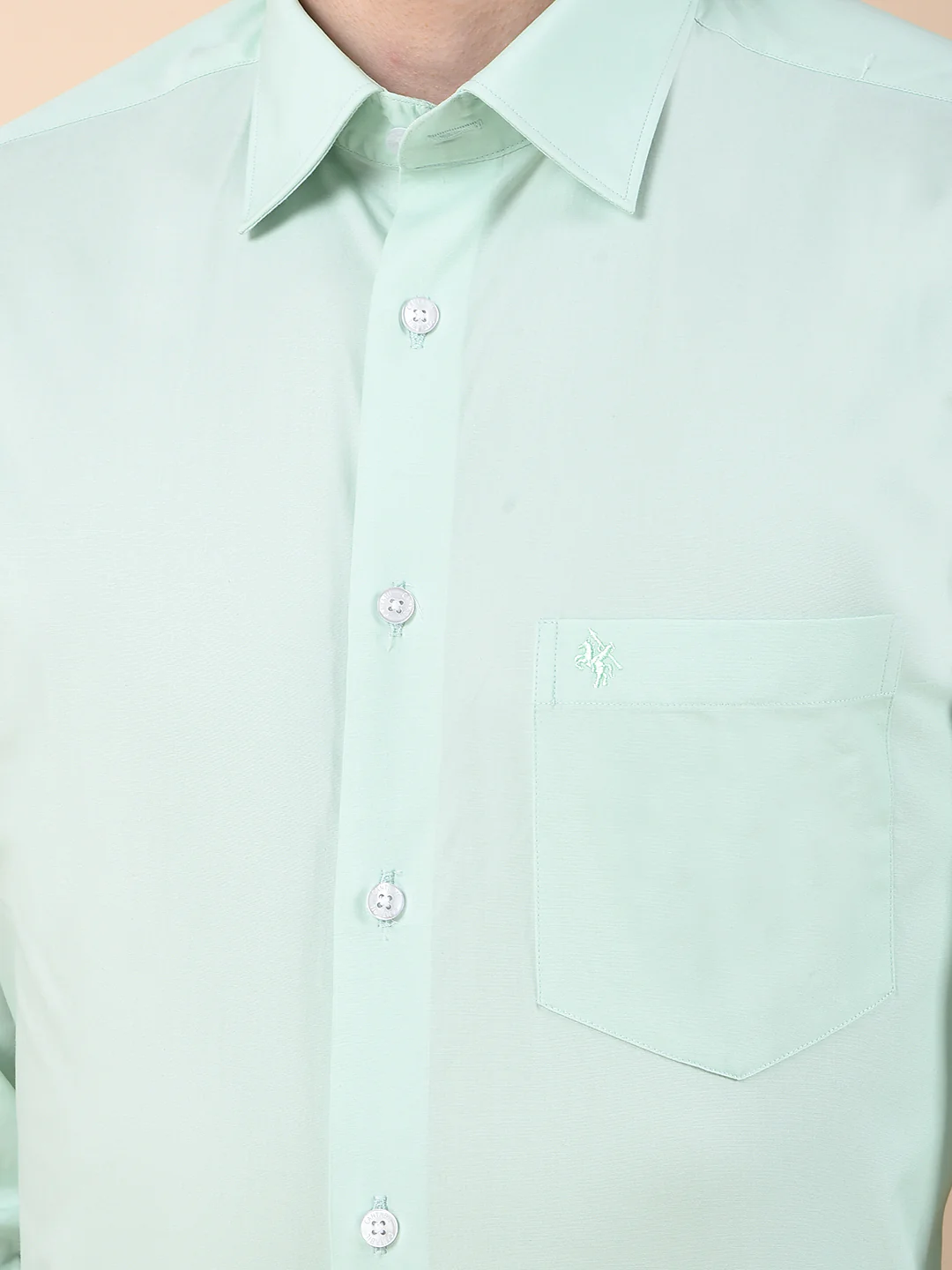Formal Shirt for Men | Breathable & Soft with Color Fastness Slim Cotton Blend Fabric Solid Pattern - Image 7