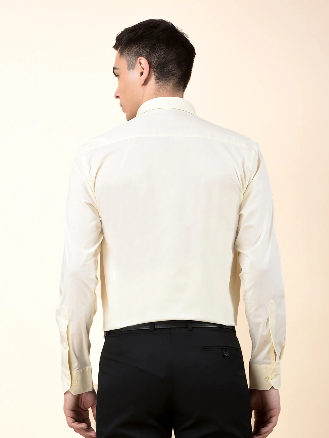 Formal Shirt for Men | Breathable & Soft with Color Fastness Slim Cotton Blend Fabric Solid Pattern - Image 4