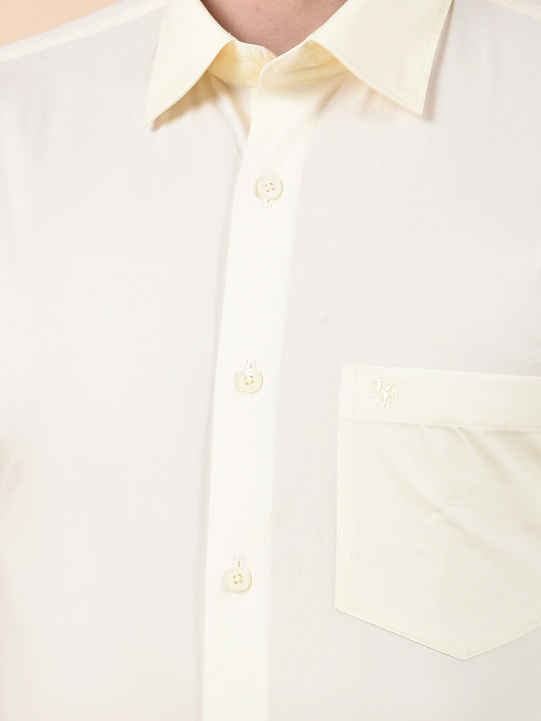 Formal Shirt for Men | Breathable & Soft with Color Fastness Slim Cotton Blend Fabric Solid Pattern - Image 7
