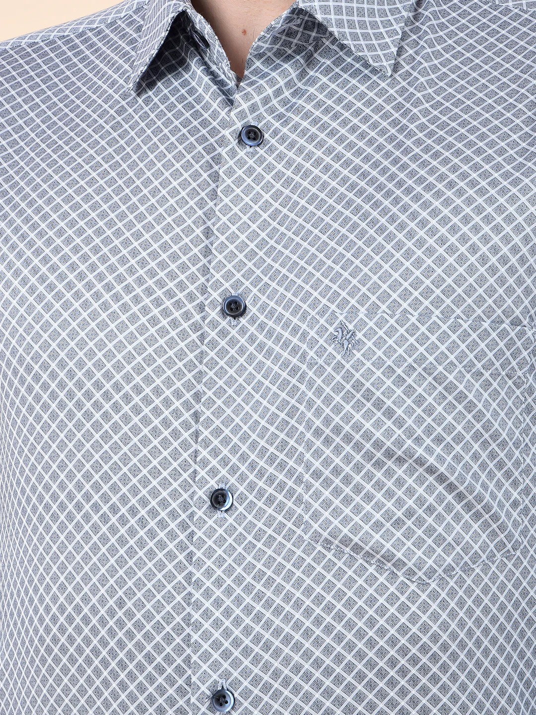 Formal Shirt for Men | Breathable & Soft with Color Fastness Slim Cotton Fabric Printed Pattern - Image 7
