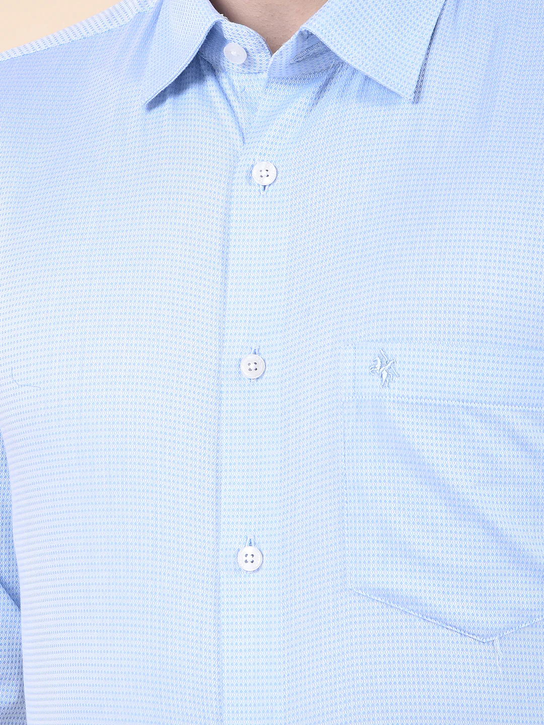 Formal Shirt for Men | Breathable & Soft with Color Fastness Slim Cotton Fabric Self Design Pattern - Image 7