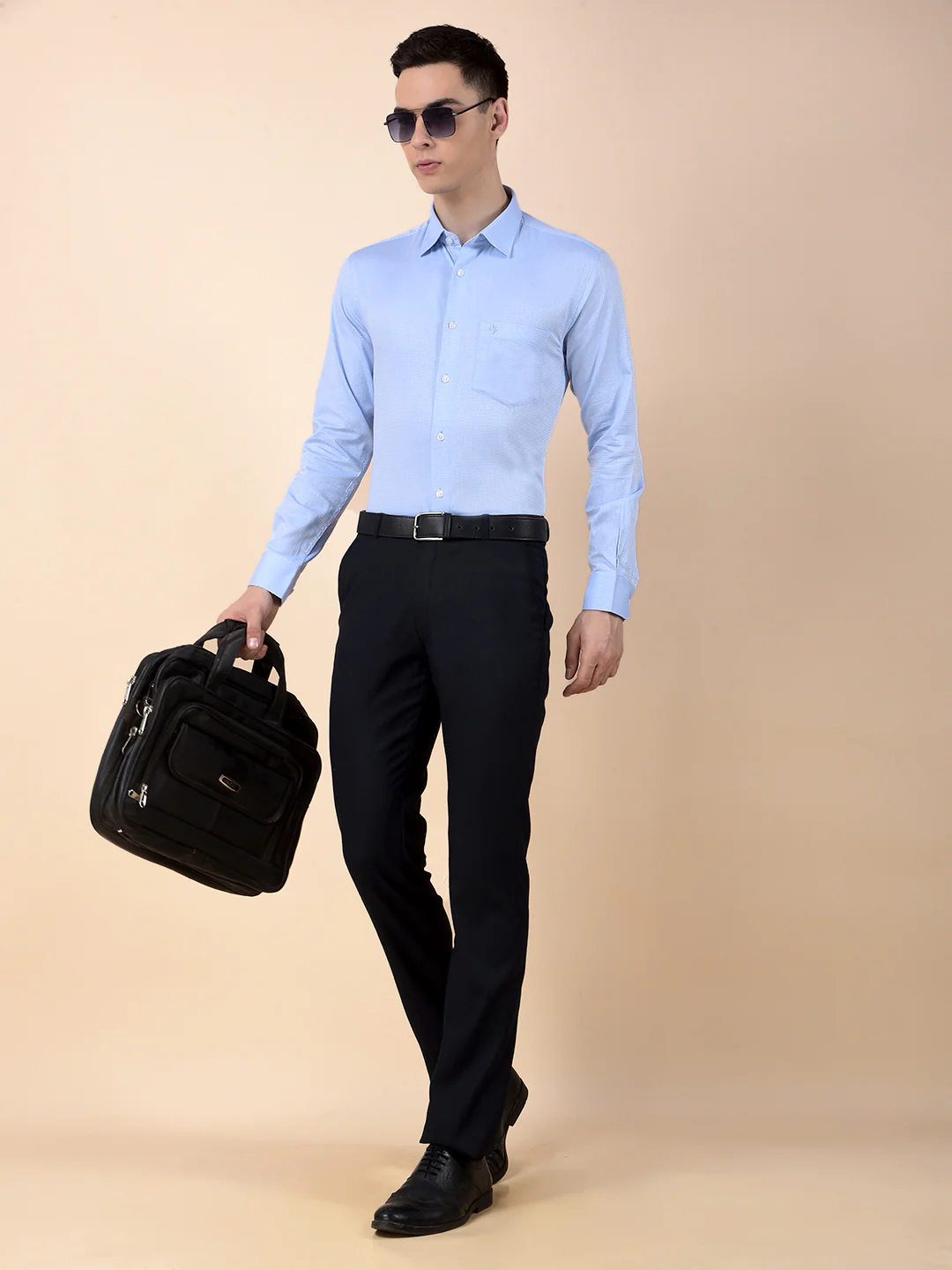 Formal Shirt for Men | Breathable & Soft with Color Fastness Slim Cotton Fabric Self Design Pattern - Image 9