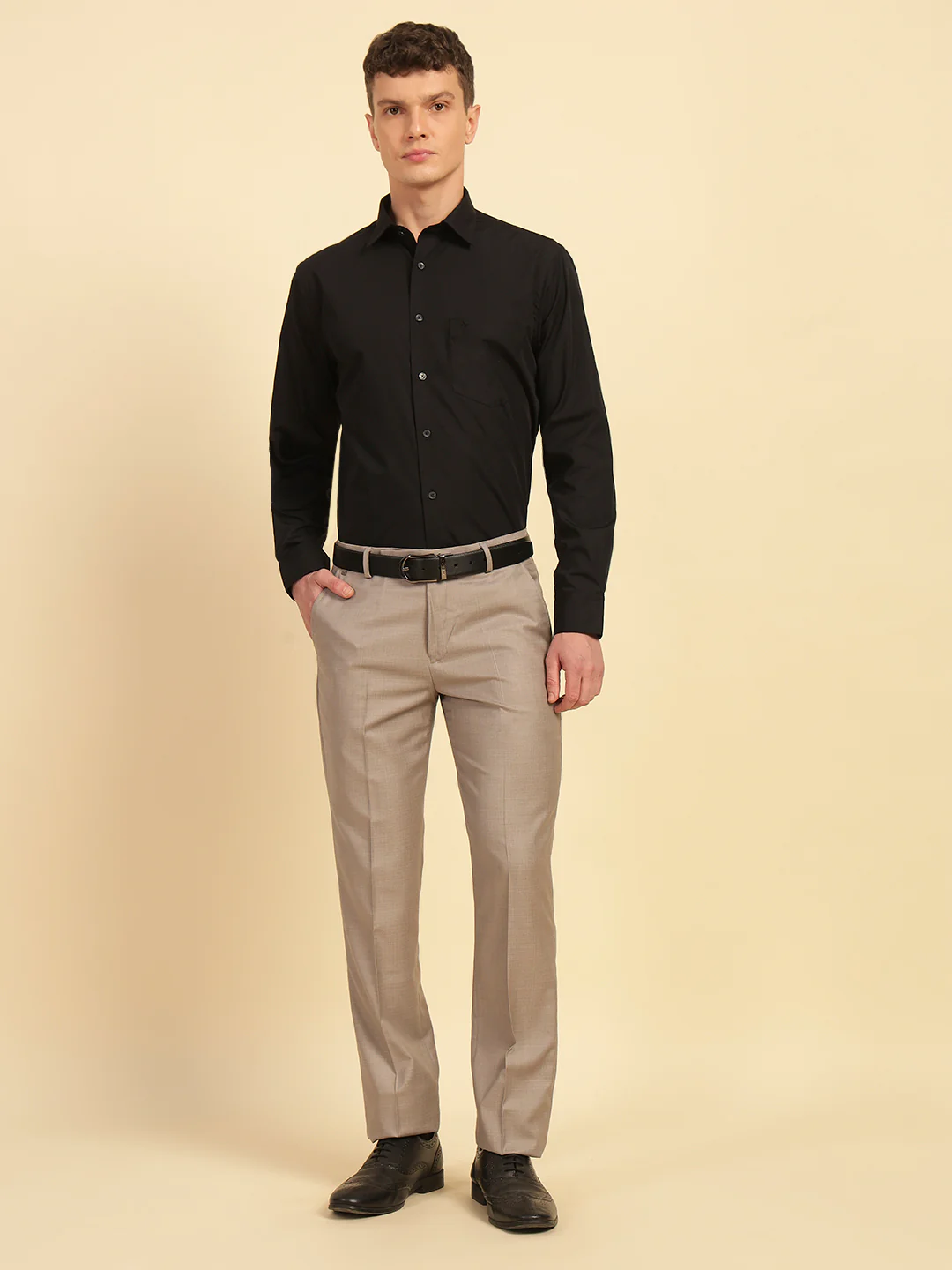 Formal Shirt for Men | Breathable & Soft with Color Fastness Slim Fit Cotton Blend Fabric Solid Pattern - Image 6