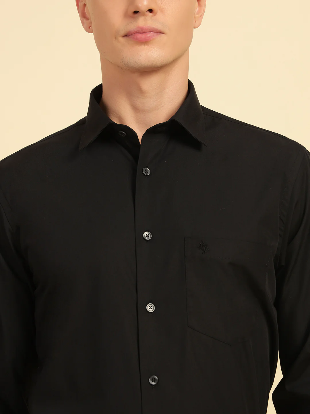 Formal Shirt for Men | Breathable & Soft with Color Fastness Slim Fit Cotton Blend Fabric Solid Pattern - Image 7